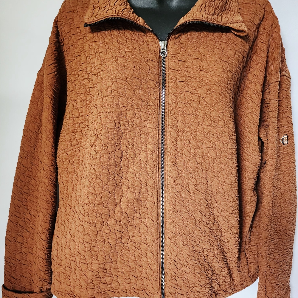 Lululemon Athletica Brown‎ Rippled Jacket Size 10 VGUC FALL MUST-HAVE COAT
